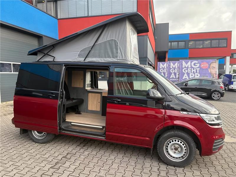 Volkswagen T6.1 Camper 2.0 TDI DSG 150PS unfallfrei | Wohnmobil mit Hubdach Schlafdach, PDC, Navi, Rückfahrkamera | Campervan Umbau 5 Sitzer VW