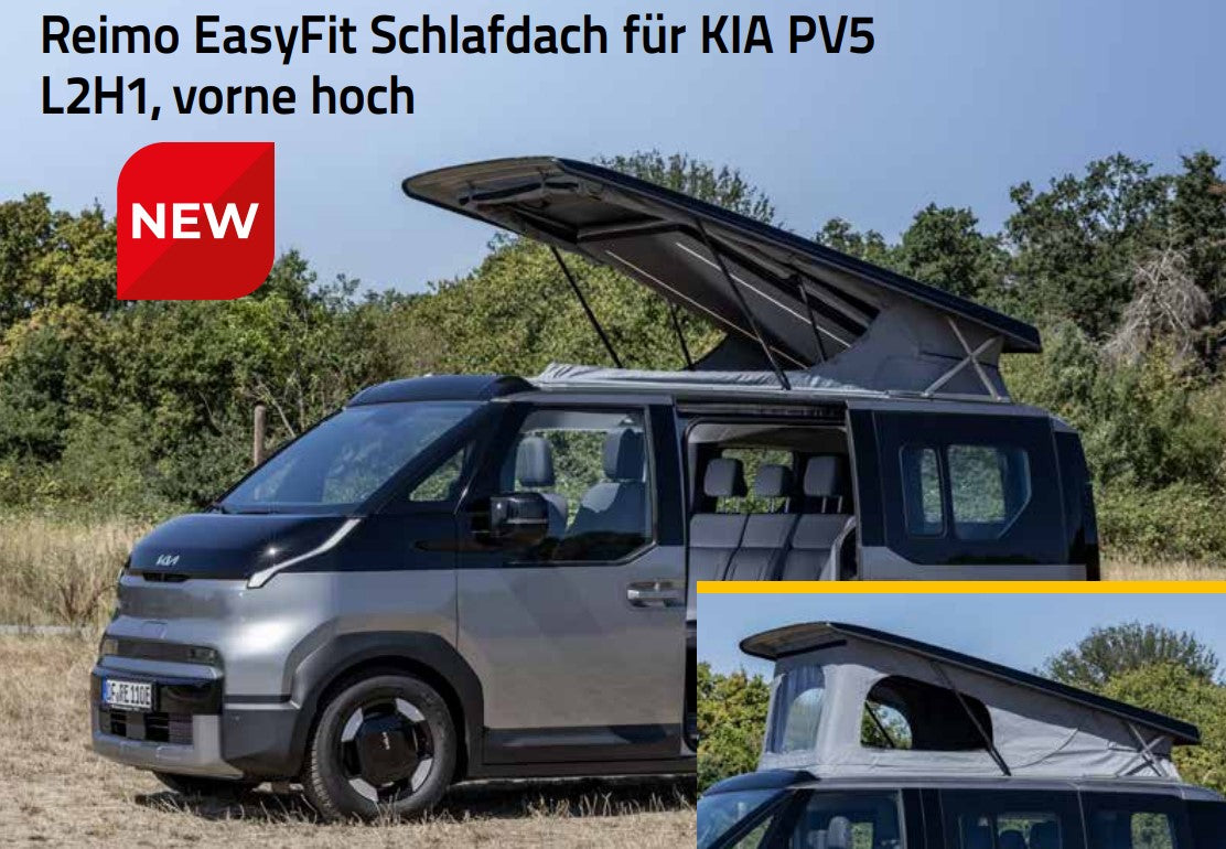 Aufstelldach Kia PV5 nachrüsten: Reimo EasyFit Schlafdach für den Elektro-Camper inkl. Einbau, Einzelabnahme & Eintragung in Mönchengladbach