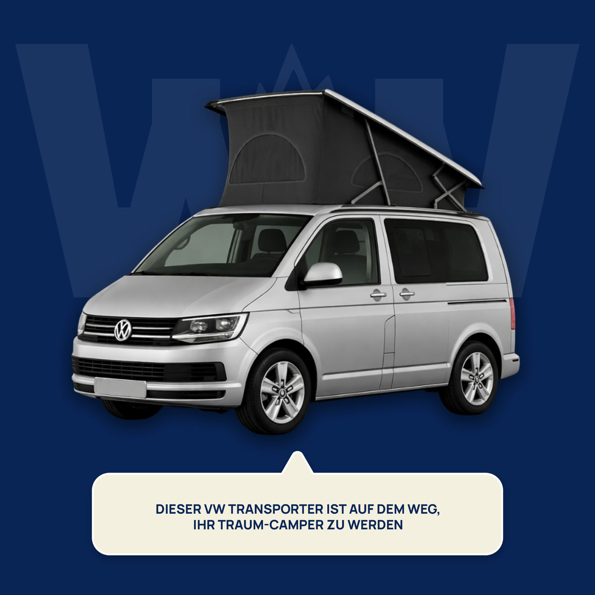 Volkswagen T6.1 Camper mit Aufstelldach, Weiß | VW Bulli Wohnmobil im Umbau