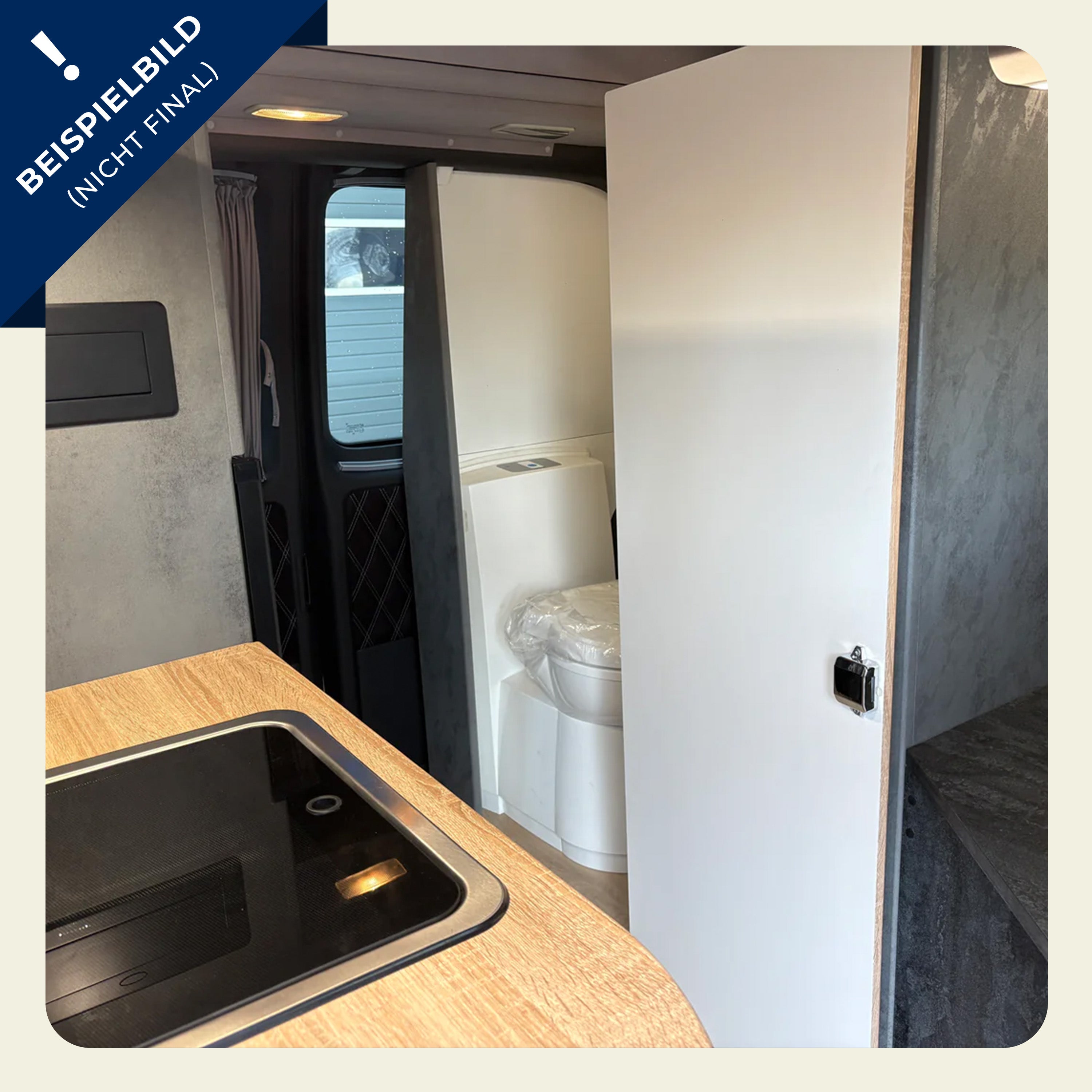 Volkswagen T6.1 Camper mit Schlafdach & WC 2.0 TDI, 150 PS, Schalter - 6 Gang | VW Bulli Wohmobil Campervan im Umbau - Besichtigung möglich | KM-Stand: 107.000 km, EZ: 10.2022, Grau