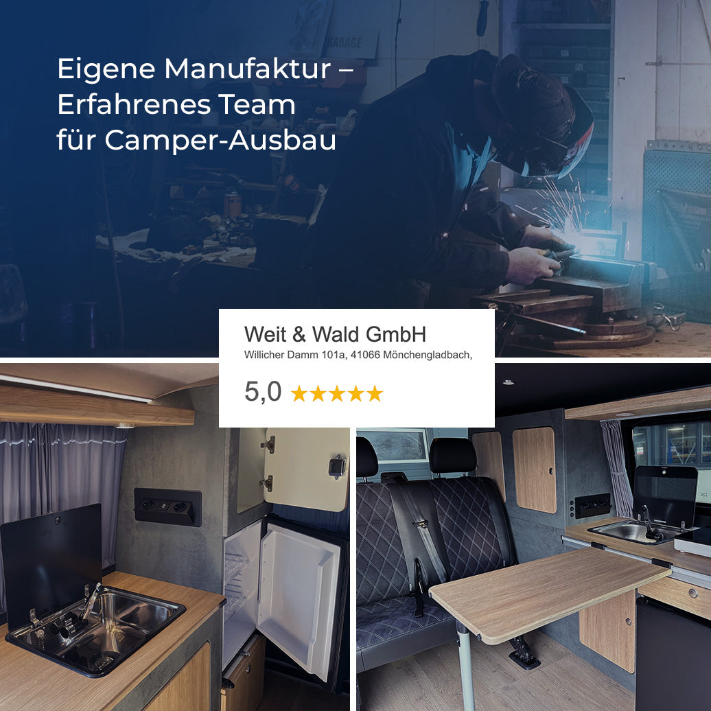 Volkswagen T6 Camper 2.0 TDI DSG Automatik 150PS unfallfrei | Wohnmobil mit Hubdach Schlafdach Standheizung, Rückfahrkamera mit PDC | Campervan Umbau 5 Sitzer | VW Bulli