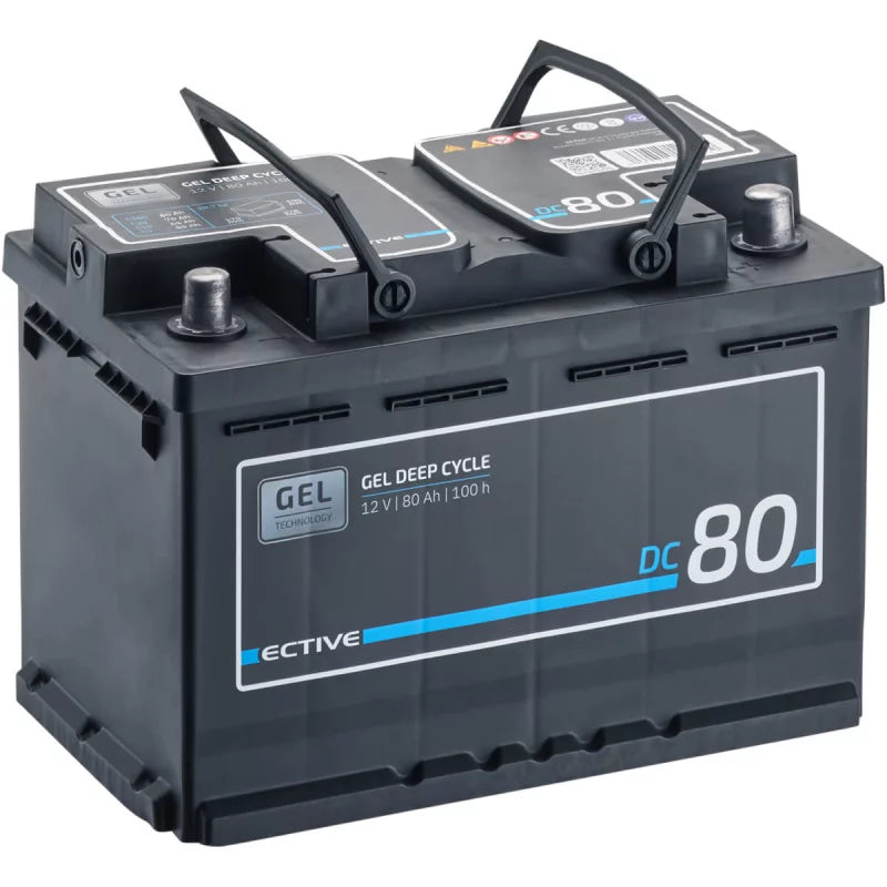 ECTIVE DC 80 GEL Versorgungsbatterie 80AH | TN6959 - Deep-Cycle-Batterie | Batterie mit Nennkapazität von 80 Ah