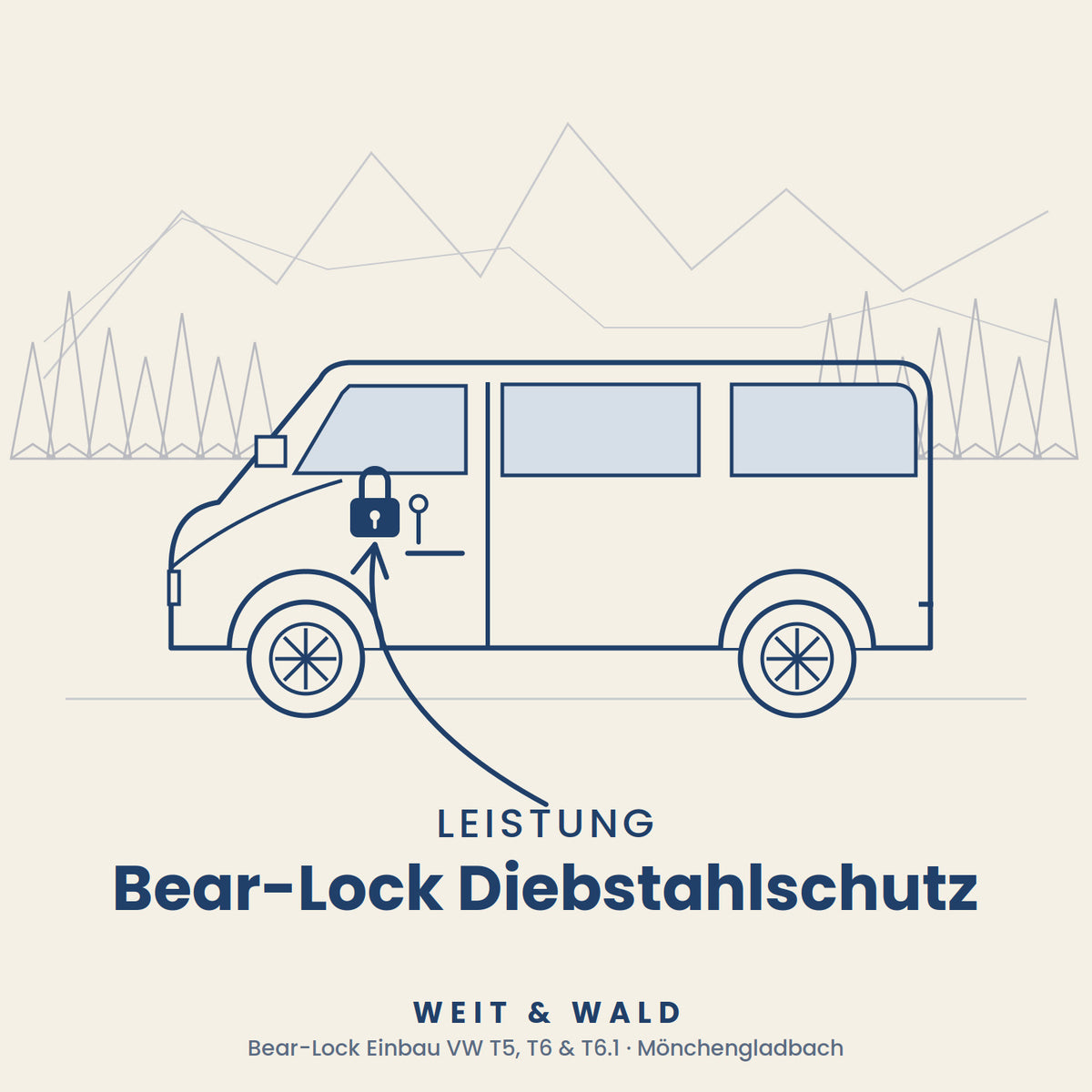 Bear-Lock Diebstahlschutz für VW T5, T6 & T6.1. Gangschaltungssperre inkl. Montage in Mönchengladbach