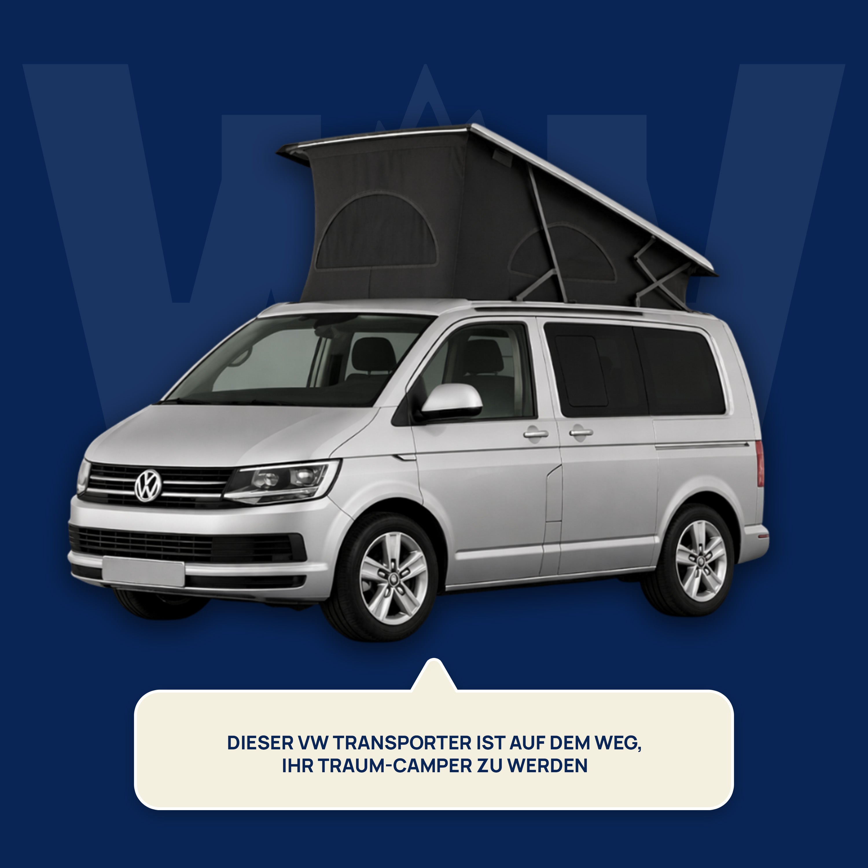 Volkswagen T6.1 Camper mit Schlafdach & WC 2.0 TDI, 150 PS, Schalter - 6 Gang | VW Bulli Wohmobil Campervan im Umbau - Besichtigung möglich | KM-Stand: 107.000 km, EZ: 10.2022, Grau