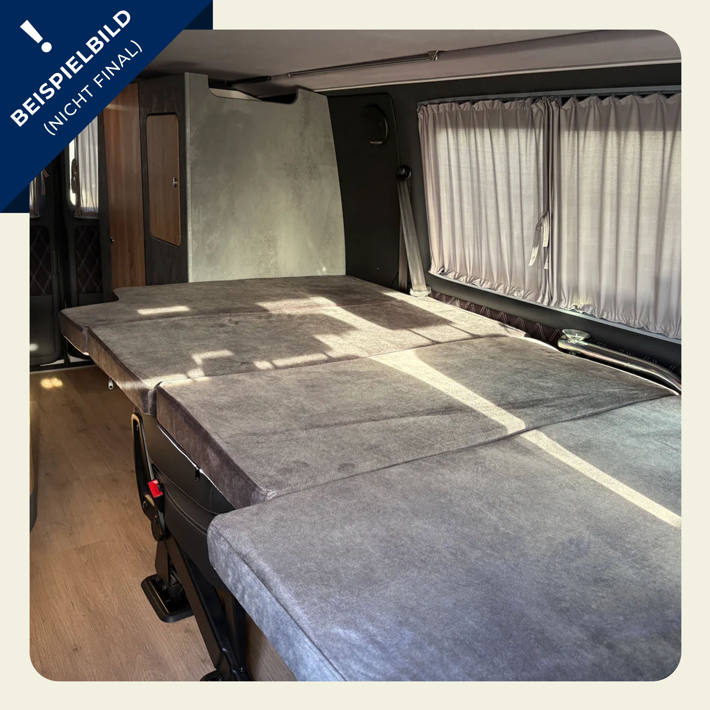 Volkswagen T6.1 Camper mit Schlafdach & WC 2.0 TDI, 150 PS, Schalter - 6 Gang | VW Bulli Wohmobil Campervan im Umbau - Besichtigung möglich | KM-Stand: 107.000 km, EZ: 10.2022, Grau