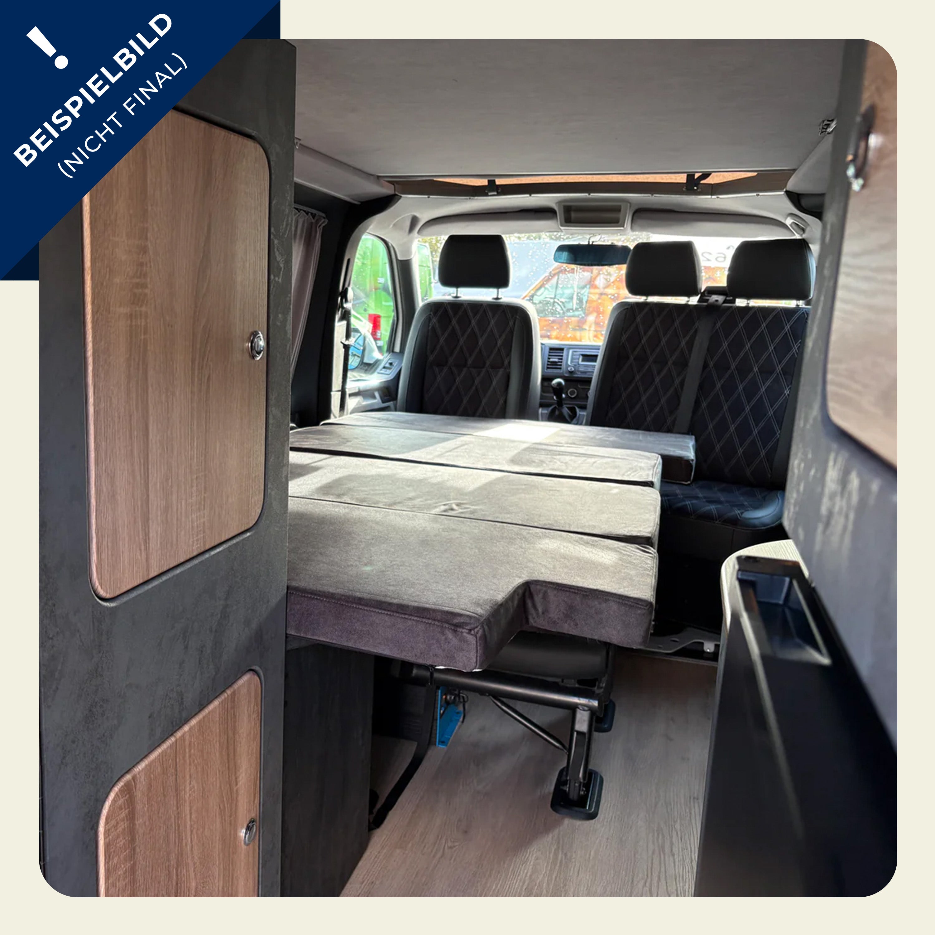 Volkswagen T6.1 Camper mit Schlafdach & WC 2.0 TDI, 150 PS, Schalter - 6 Gang | VW Bulli Wohmobil Campervan im Umbau - Besichtigung möglich | KM-Stand: 107.000 km, EZ: 10.2022, Grau